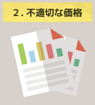 ２．不適切な価格